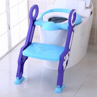 Little Mom - Reductor toaleta cu scara Stair Potty Blue