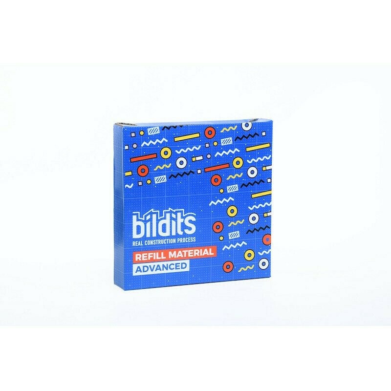 Bildits - Rezervă Advanced, Rezervă pentru setul educativ de construcție din cărămizi și ciment Advanced, 65+ piese