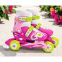 Role, Stamp, Skids Control, De la incepator la avansat, Cu 3 roti, Ajustabile, Inchidere prin velcro, Cu frana, Marime 27-30, Roz/Verde - 2