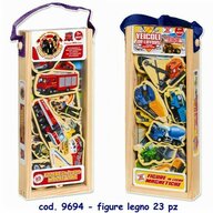RS Toys - Figurine cu magneti 23 piese din Lemn
