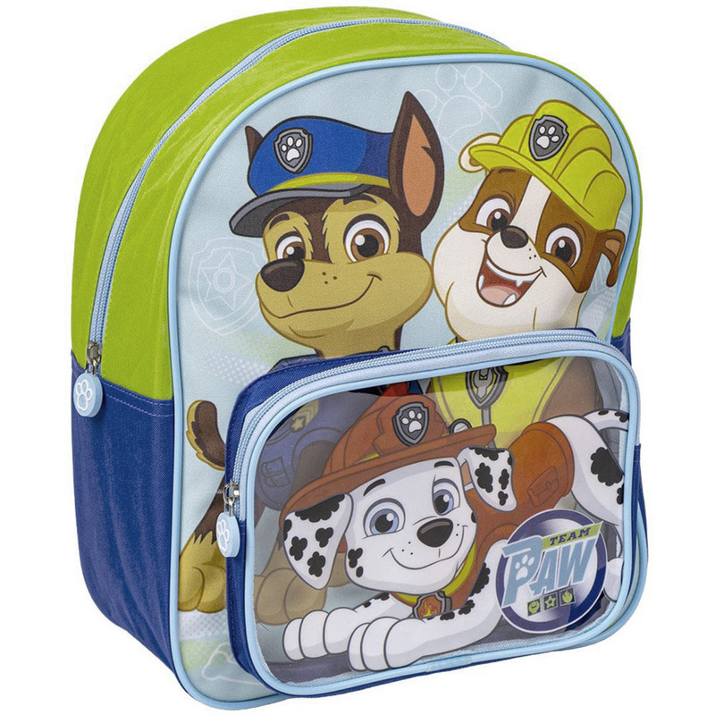 Rucsac paw patrol cu buzunar transparent, 25x30x12 cm