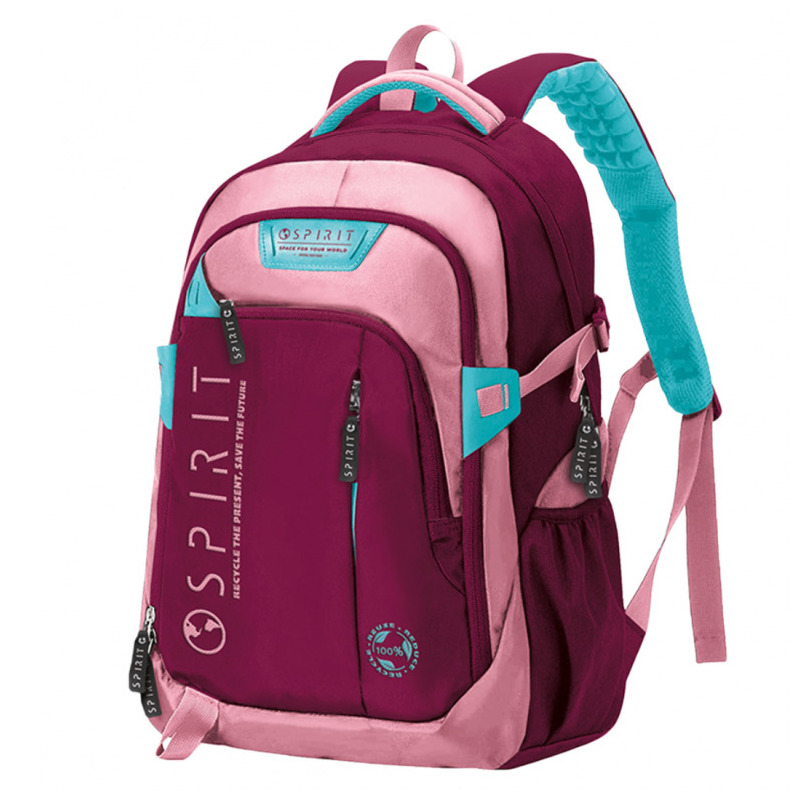 Rucsac spirit classic, grena / turcoaz, 49x35x16 cm