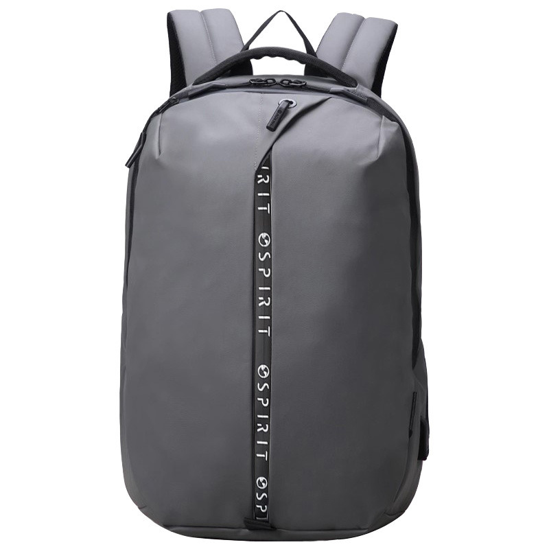 Rucsac spirit tech shell, buzunar laptop,port usb, gri, 48x31x20 cm