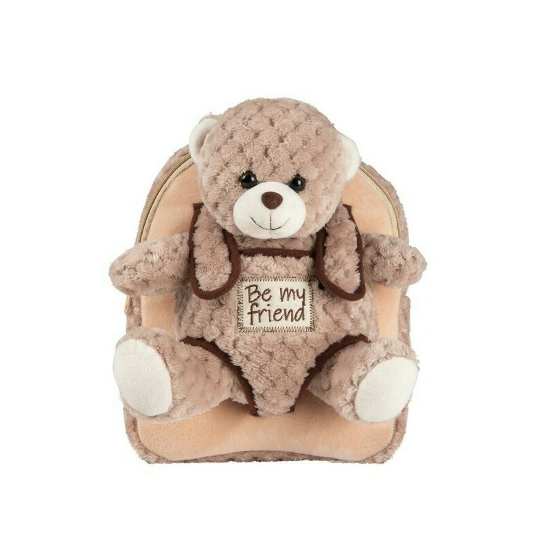 Rucsac copii Milly Bear Plus soft, Cu ursulet detasabil