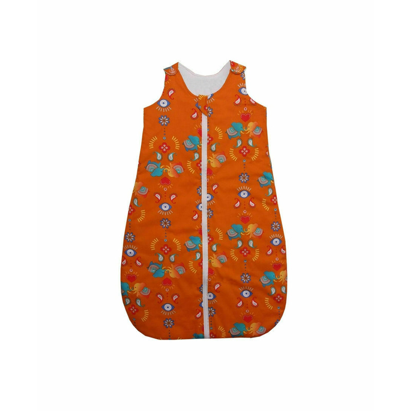 Sac de dormit copii, jocul elefantilor, din bumbac, 60 cm, 0.8 tog - primavara