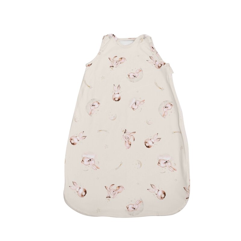 Lorelli - Sac de dormit fara maneci , Bunnies, Pentru copii cu inaltimea maxima de 95 cm, Pentru toamna/iarna, din Bumbac, Bej