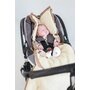 Babyly - Sac de iarna copii carucior   sanie universal impermeabil footmuff Velvet interior calduros Teddy, Premium XS 85 cm Bej - 5