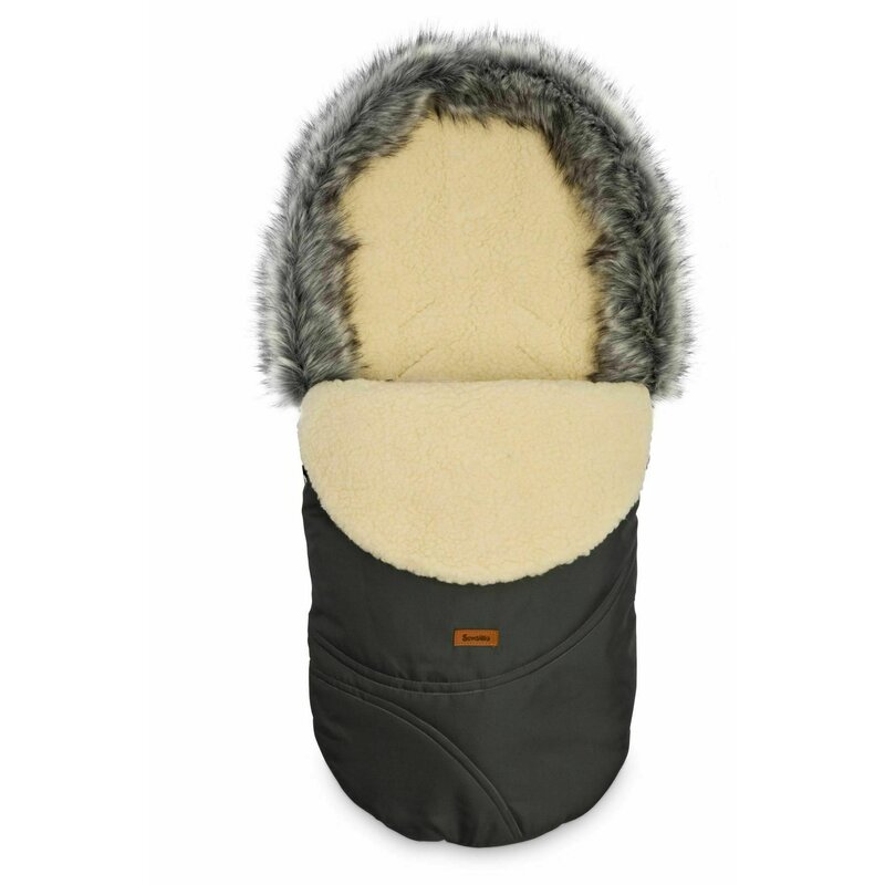 Sensillo - sac termic de iarna eskimo lana, 100x46 cm, gri