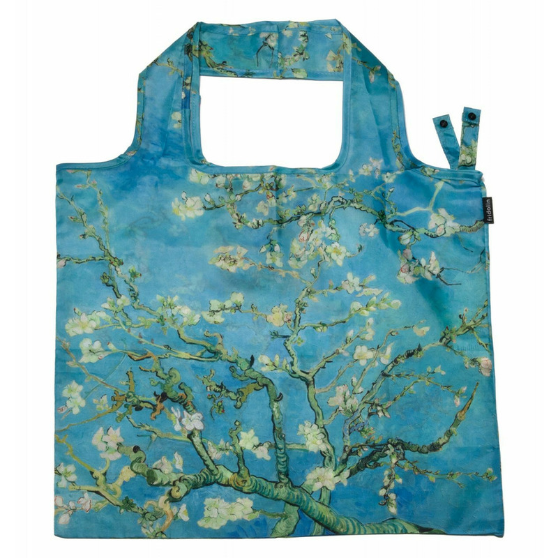 Sacosa din material reciclat ramuri inflorite, van gogh