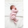 Babyly - Salopeta bebelusi cu maneca lunga si botosei, inchidere cu fermoar, Roz Trandafir, marimea 62 - 5