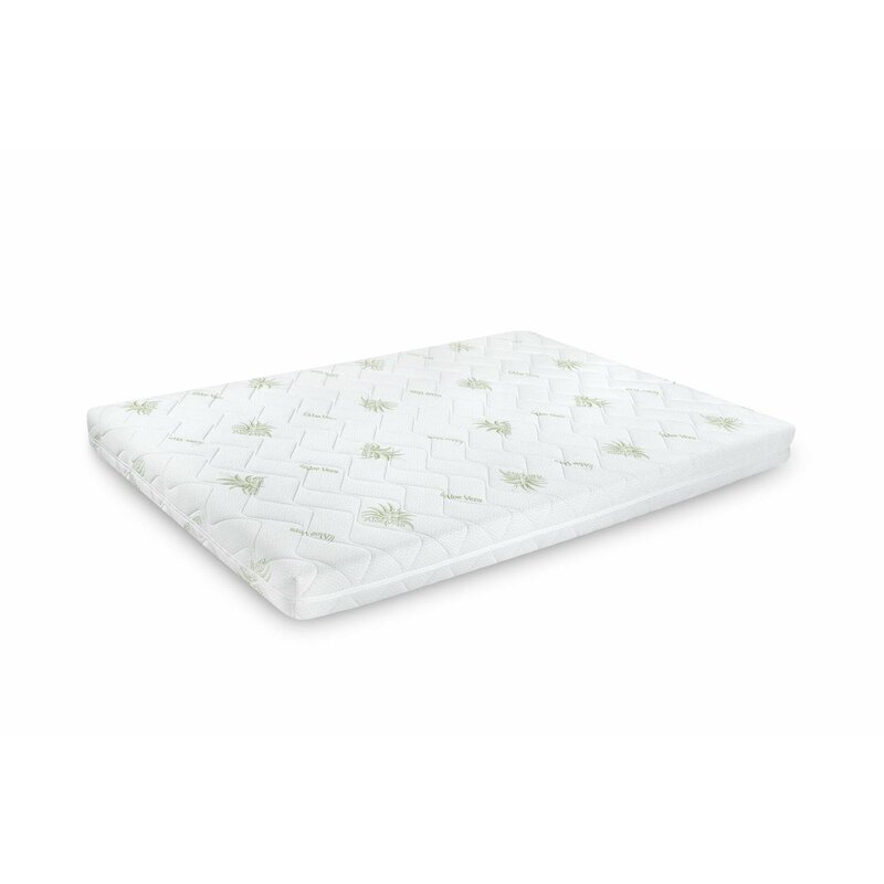 Somnart Saltea Confort 4Family Cu Aloe Vera 100X200 Grosime 14Cm Spuma Poliuretanica Husa Lavabila Si Detasabila Cu Fermoar Fermitate Medie
