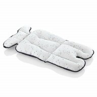 Babyjem - Saltea cu doua fete pentru carucior si scaun de masa, Dots Roz