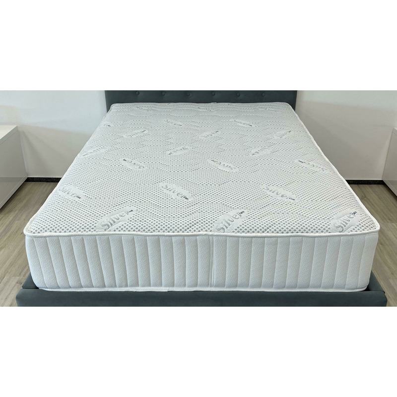 Saltea cu memorie si arcuri silver evolution pocket spring, horeca, 160x200, inaltime 30 cm, husa cu ioni de argint, fermitate ridicata
