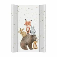 Saltea de infasat, Ceba Baby, Ultra Light, 50x70 cm, Cu intaritura, Pentru comode, masute de infasat si patuturi, Fara BPA, 0 luni+, Forest Friends