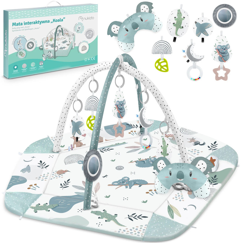 Salteluta de joaca pentru copii 136 x 136 cm nukido koala 730100