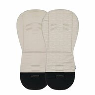 Salteluta pentru carucior, Petite&Mars, Foamy, Din spuma cu memorie, 86 x 42 cm, Reversibila, Universala, Design balenute, Bej