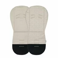 Salteluta pentru carucior, Petite&Mars, Foamy, Din spuma cu memorie, 86 x 42 cm, Reversibila, Universala, Design balenute, Bej
