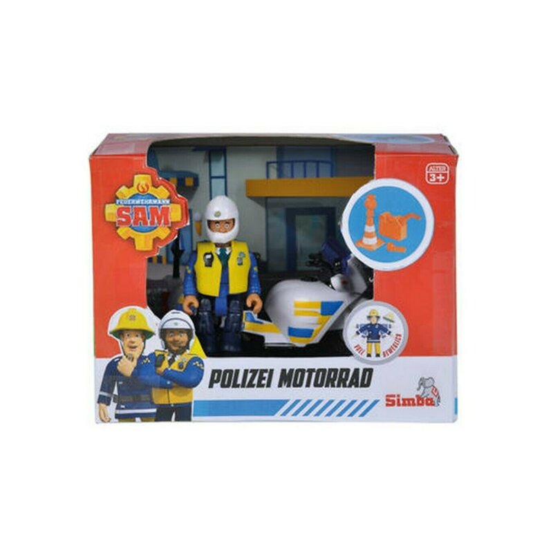 Simba - motocicleta politie , pompierul sam, cu figurina
