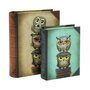 Set 2 cutii tip carte Santoro Book Owls - 1