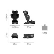 Scaun auto Chicco Fold&Go I-Size Isofix, Ombra (Gri), 100-150cm, 3-12ani