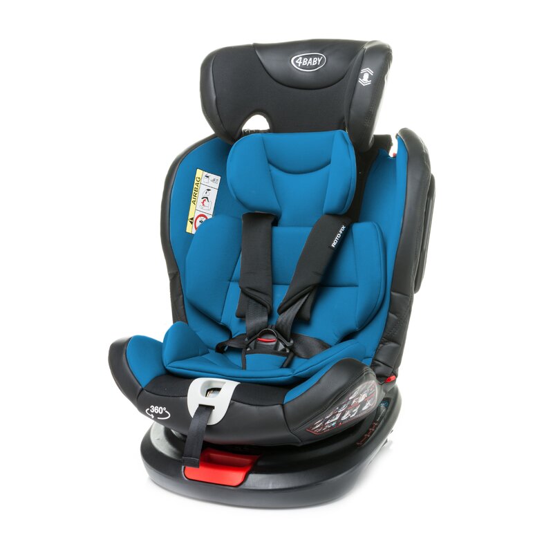 4baby - scaun auto rotativ roto-fix 0-36 kg albastru