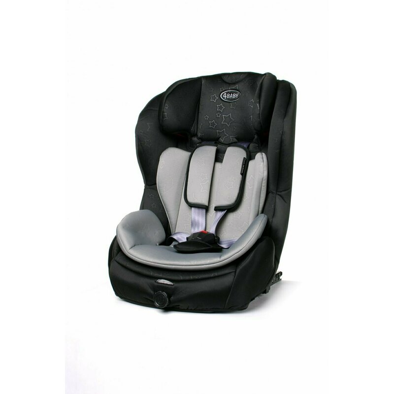 4Baby - Scaun auto Star Fix, cu sistem Isofix, 9-36 kg, Negru