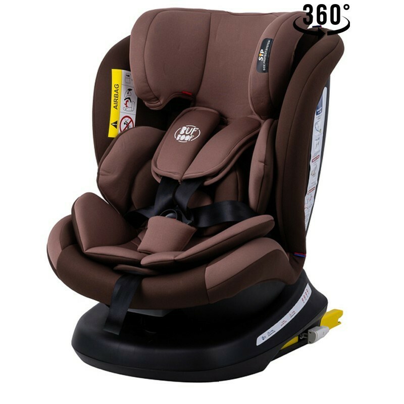 Scaun auto tweety plus deluxe buf boof coffee cu isofix rotativ 360 grade 0 36 kg