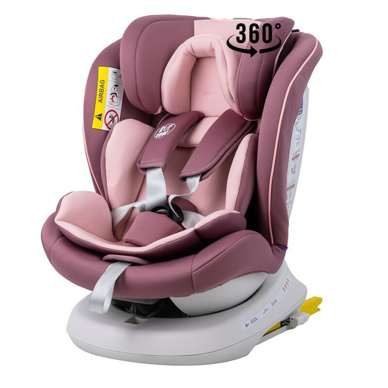 Scaun auto tweety plus deluxe buf boof darkpink cu isofix rotativ 360 grade 0 36 kg