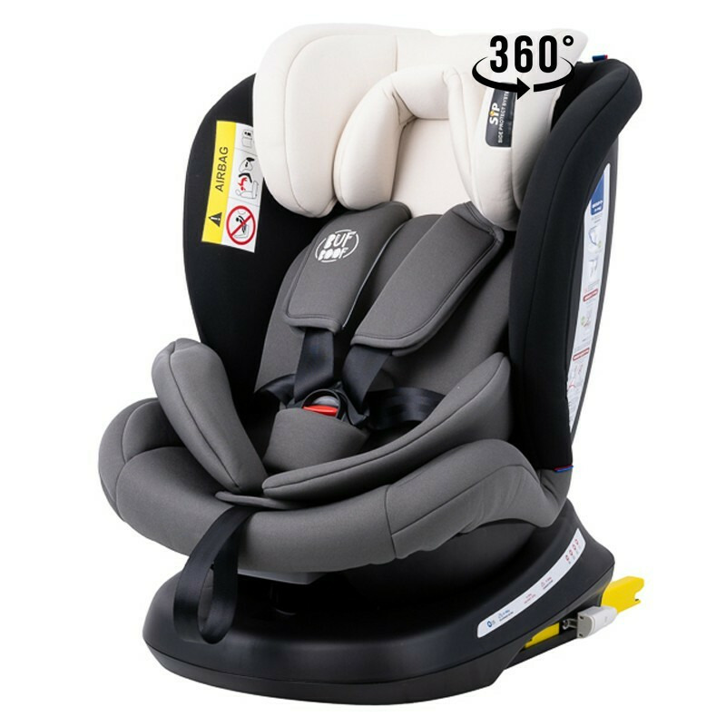 Scaun auto tweety plus deluxe buf boof mandaragrey cu isofix rotativ 360 grade 0 36 kg