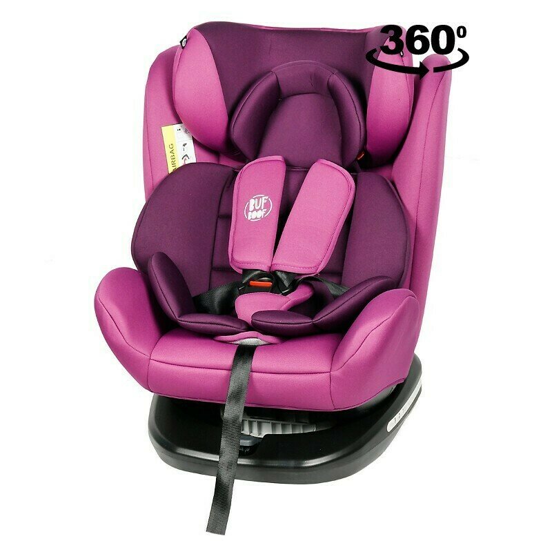 Buf Boof Scaun Auto Tweety Rotativ 360 Grade Cu Isofix 036 Kg Baza Neagra Purple