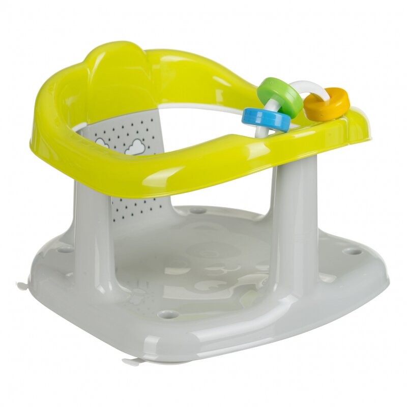 Maltex baby - scaun de baie panda cu jucarii, gri/verde
