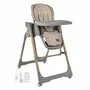 Scaun de masa 2 in 1, Bebe Stars, Serenna, Poate fi utilizat ca si leagan pentru copii, Cu telecomanda, Conform cu  EN12790-1,2:2023, EN71-3:2019+A1:2021, EN14988:2017+A2:2024, Mocha - 1