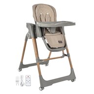 Scaun de masa 2 in 1, Bebe Stars, Serenna, Poate fi utilizat ca si leagan pentru copii, Cu telecomanda, Conform cu  EN12790-1,2:2023, EN71-3:2019+A1:2021, EN14988:2017+A2:2024, Mocha