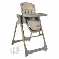 Scaun de masa 2 in 1, Bebe Stars, Serenna, Poate fi utilizat ca si leagan pentru copii, Cu telecomanda, Conform cu  EN12790-1,2:2023, EN71-3:2019+A1:2021, EN14988:2017+A2:2024, Mocha