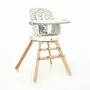 Lorelli - Scaun de masa Multifunctional Napoli 3 in 1, Cu sezut rotativ Net, Gri