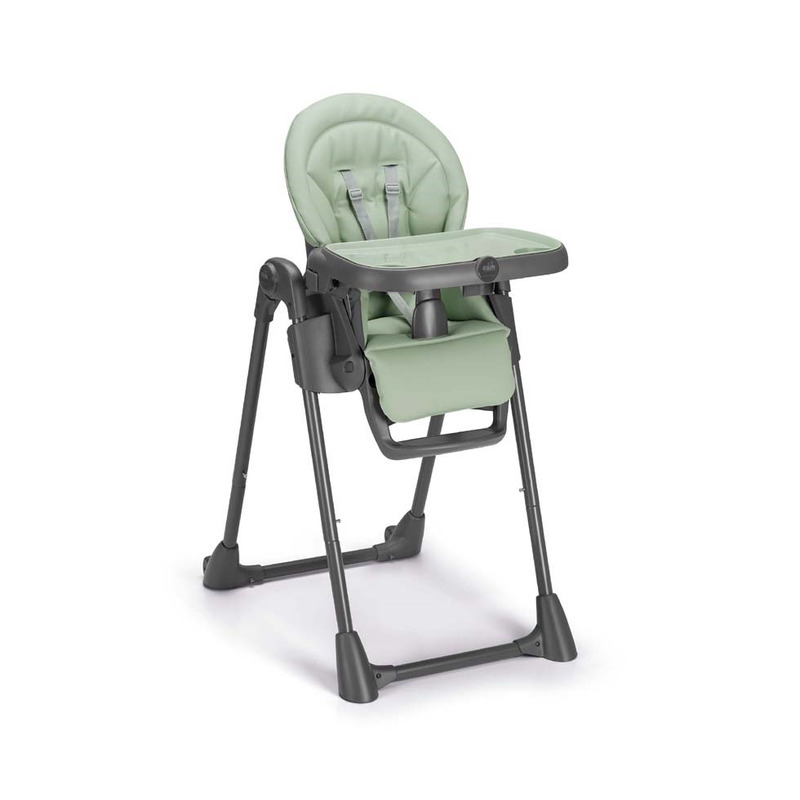 Scaun de masa multifunctional pentru bebelusi si copii, cam pappananna ii, inaltime ajustabila, varsta 6-36 luni, pliabil, centura de siguranta in 5 puncte, depozitare, verde