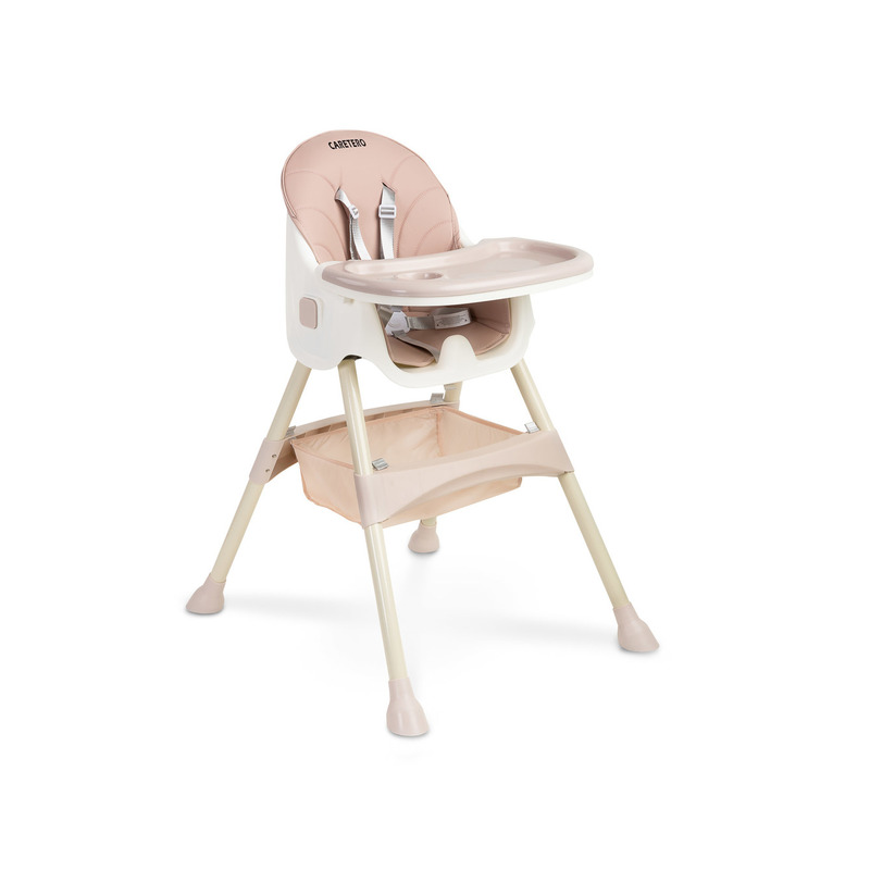 Caretero - scaun de masa 2 in 1, multifunctional, bill, din piele ecologica, 6-36 luni, 63 x 75 x 92, conform cu standardul de securitate en 14988:2017-10, roz