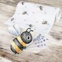 Scutec din bambus, Bocioland, Bees, Material certificat Oeko Tex Standard 100, Dimensiune mare, 75x75 cm, Multicolor - 4
