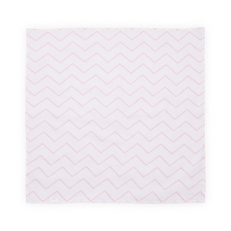 Lorelli - Scutec pled din muselina 80x80 cm Pink Lines