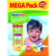 Babylino - Scutece Sensitive Megapack, Junior Plus N5+, 68 buc