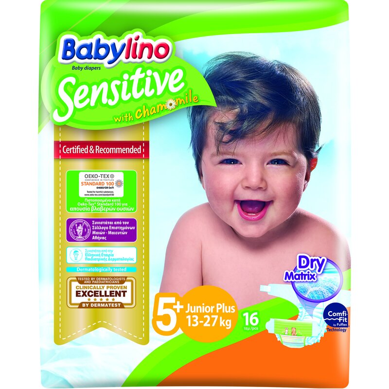 Babylino - Scutec Sensitive, De unica folosinta, 13-27 kg, nr5+