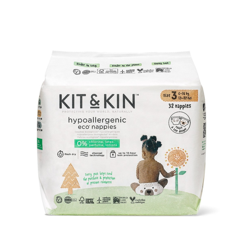 Kit and kin - scutece hipoalergenice eco kit&kin, marimea 3, 6-10 kg , 34 buc