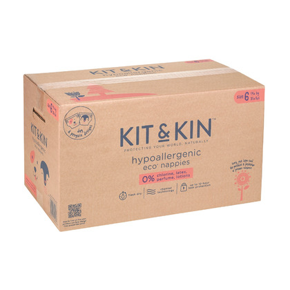Kit and kin - Scutece Hipoalergenice Eco Kit&Kin, Marimea 6, 14 kg+, 104 buc