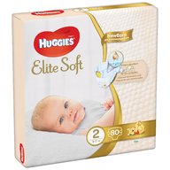 Huggies - Elite Soft (nr 2) Mega 80 buc, 4-6 kg