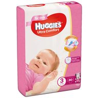Huggies - Scutece  Ultra Confort Mega Pack (nr 3) Girl 80 buc, 5-9 kg