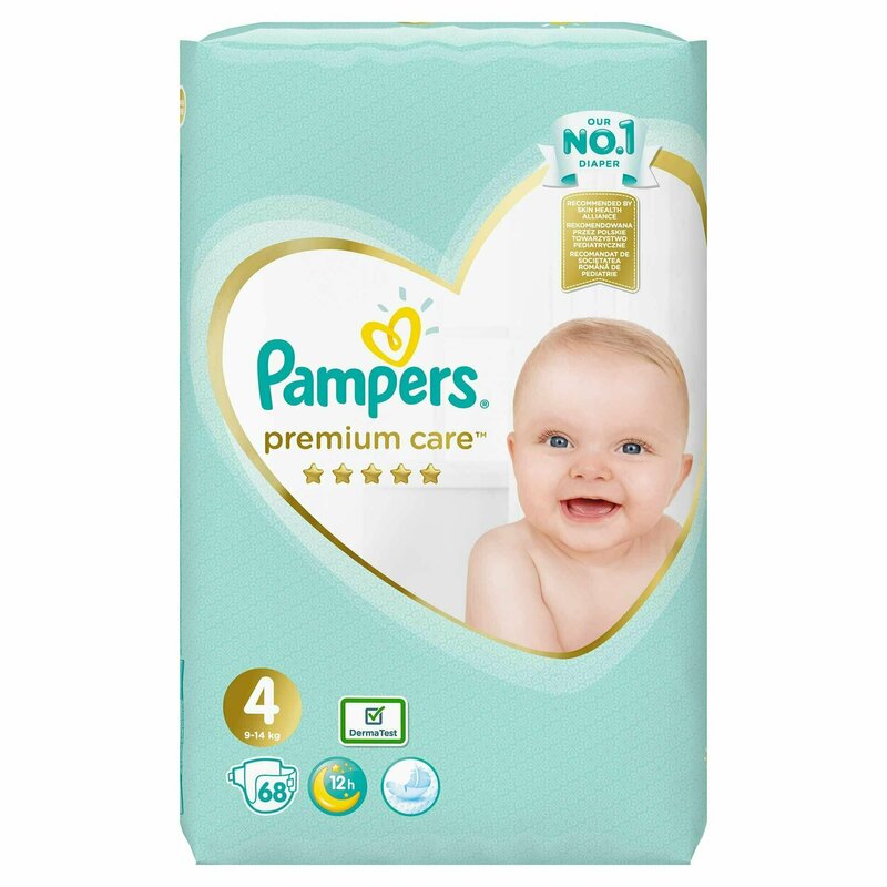 Pampers - scutece premium care 4 jumbo pack 68 buc