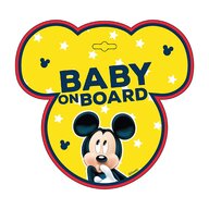 Semn de avertizare Baby on Board Mickey Seven SV9612