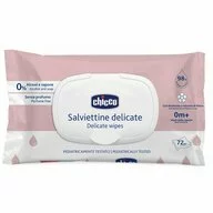 Servetele umede biodegradabile 72 buc, Chicco, 98% apa, Fara parfum, 0 luni+