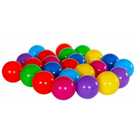 Set 100 de bile multicolore pentru piscina uscata sau cort, Soft Balls, 6 cm, din material plastic moale