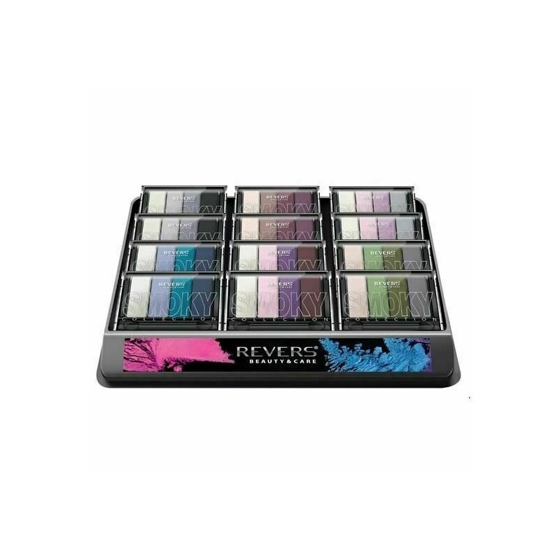 Revers - set 12 bucati fard de pleoape galant, smoky collection,